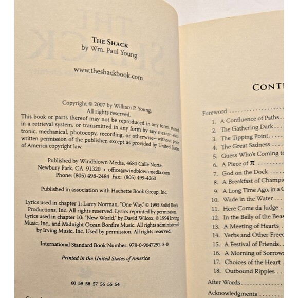 The Shack by William P. Young #EB273 - Picture 2 of 8